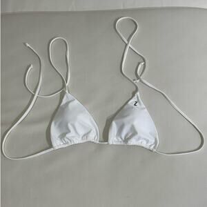 Zoe All Over White Padded Bikini Top - New Without Tags